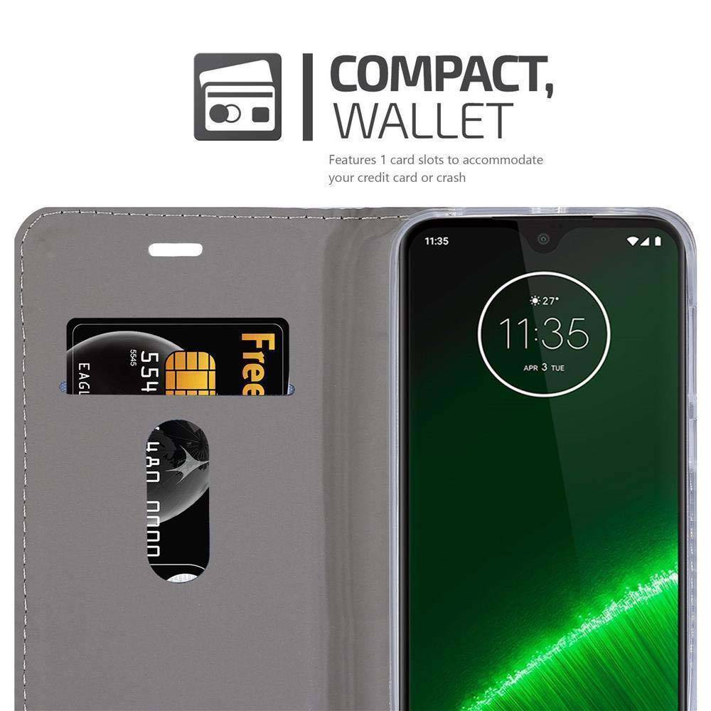Cadorabo Hülle für Motorola MOTO G7 / G7 PLUS Schutzhülle in Grau Handy Hülle Etui Book Case Cover