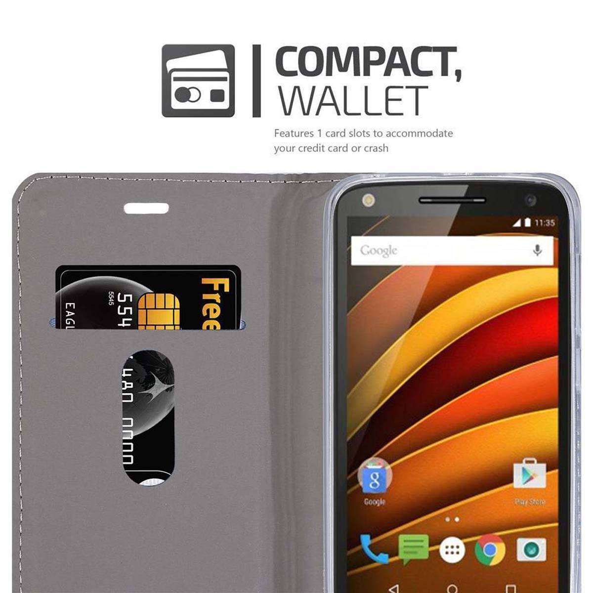 Cadorabo Hülle für Motorola MOTO X3 Schutzhülle in Blau Handy Hülle Etui Book Case Cover