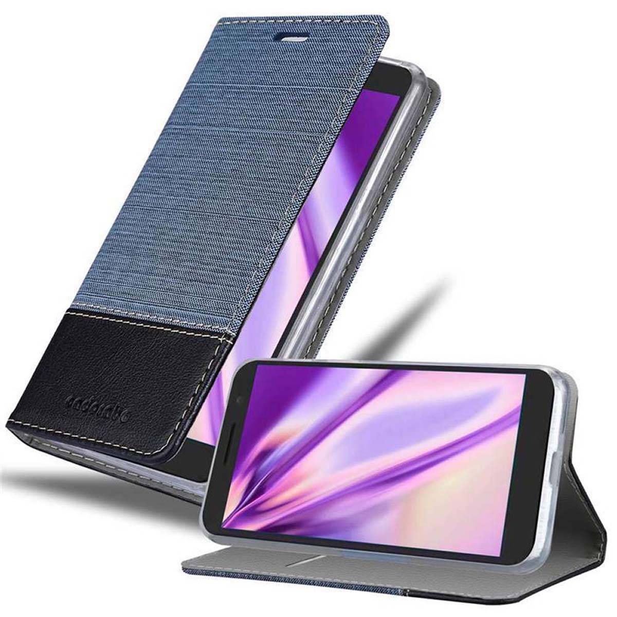 Cadorabo Hülle für Alcatel 1X 2019 Schutzhülle in Blau Handy Hülle Etui Book Case Cover