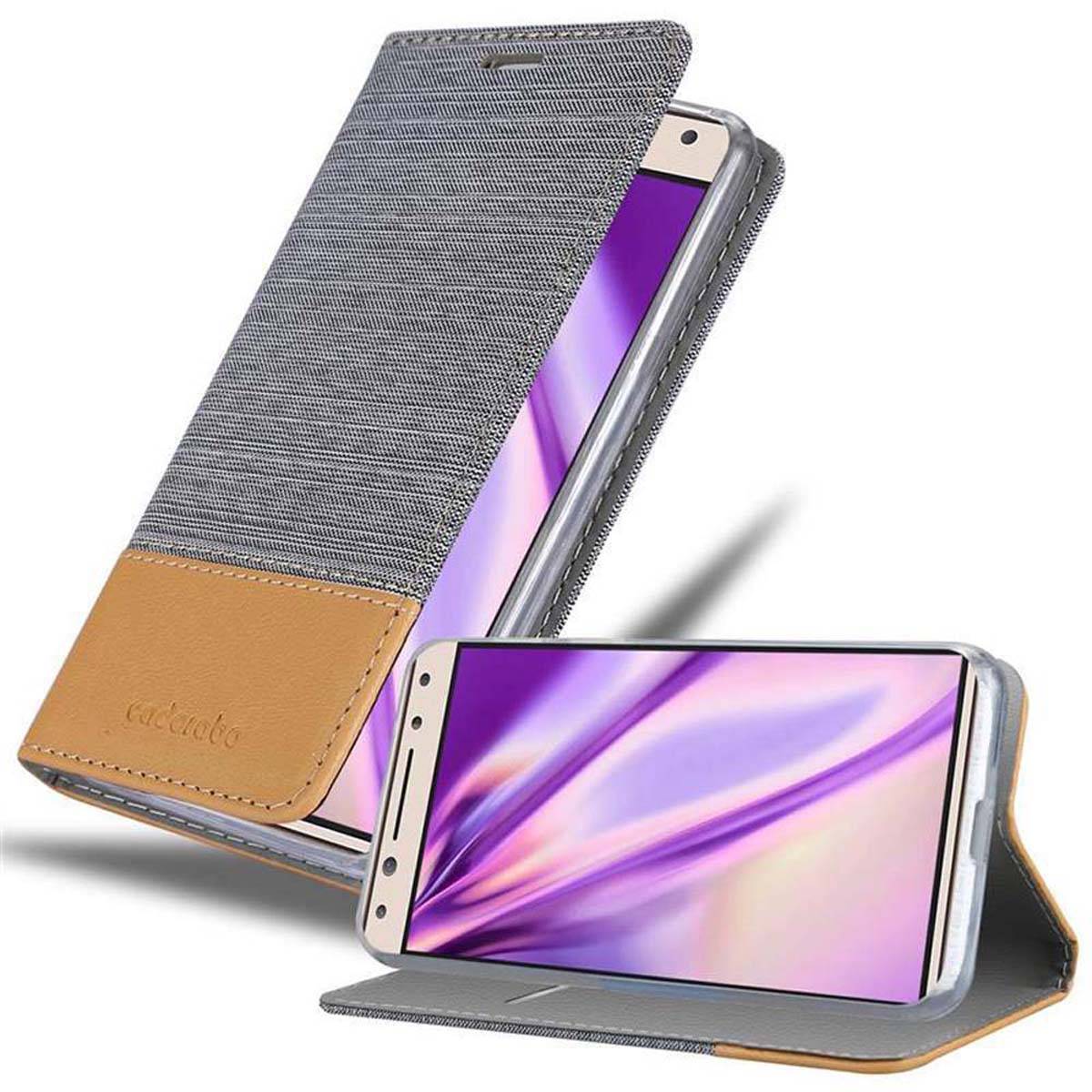 Cadorabo Hülle für Alcatel 5 Schutzhülle in Grau Handy Hülle Etui Book Case Cover