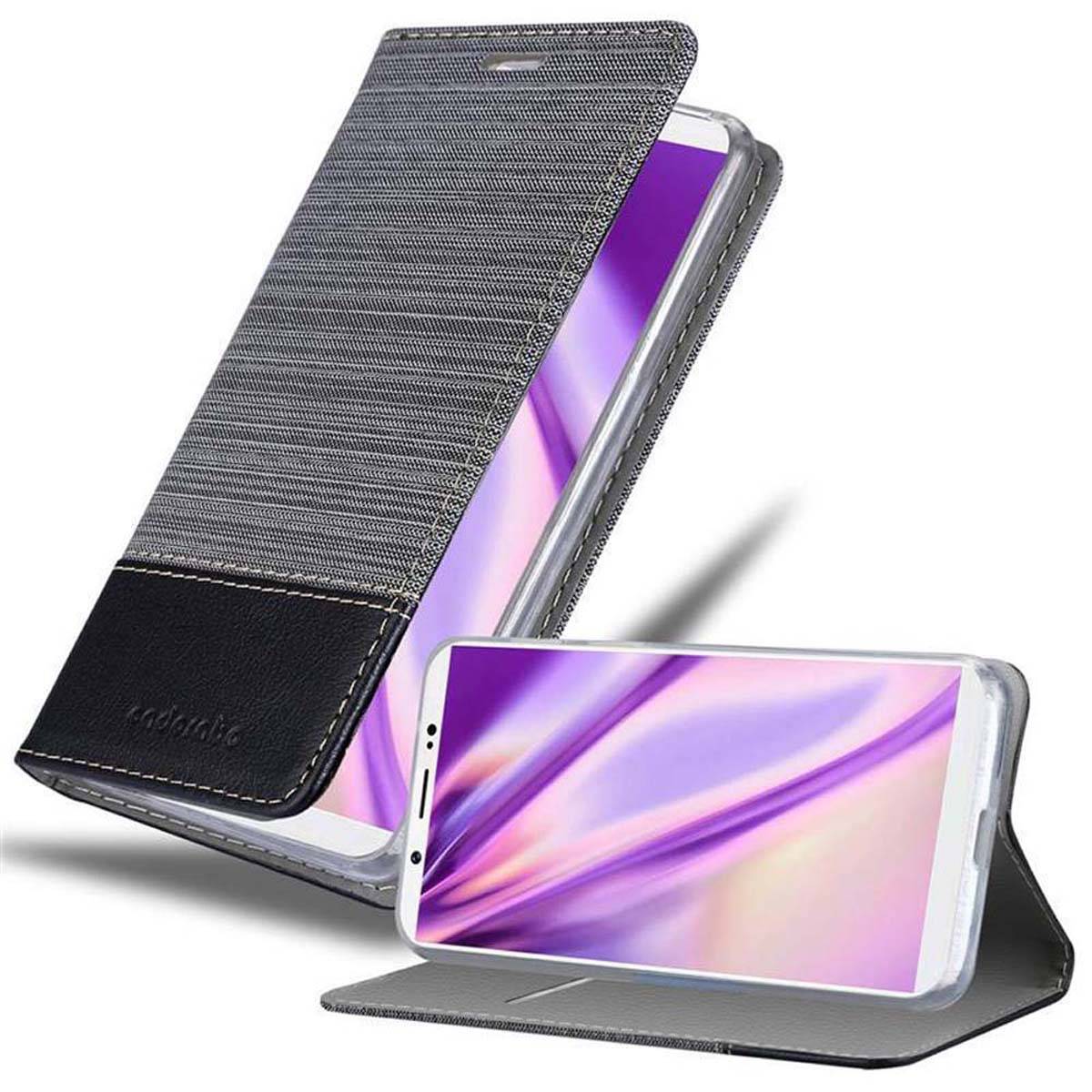 Cadorabo Hülle für Vivo V7 PLUS Schutzhülle in Grau Handy Hülle Etui Book Case Cover