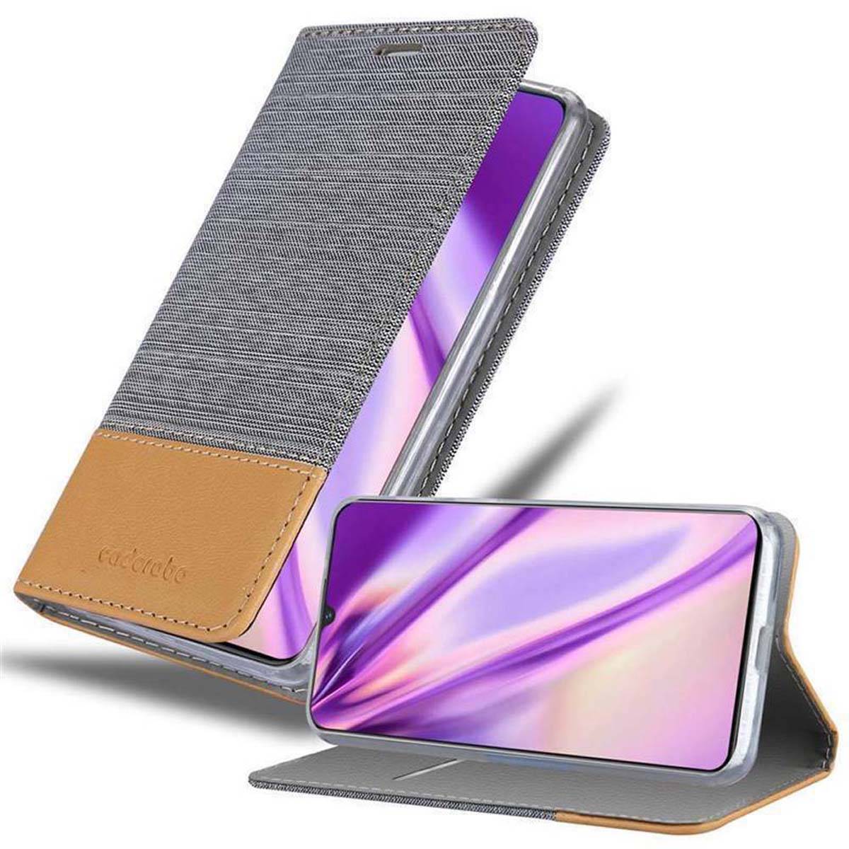Cadorabo Hülle für Vivo X21s Schutzhülle in Grau Handy Hülle Etui Book Case Cover