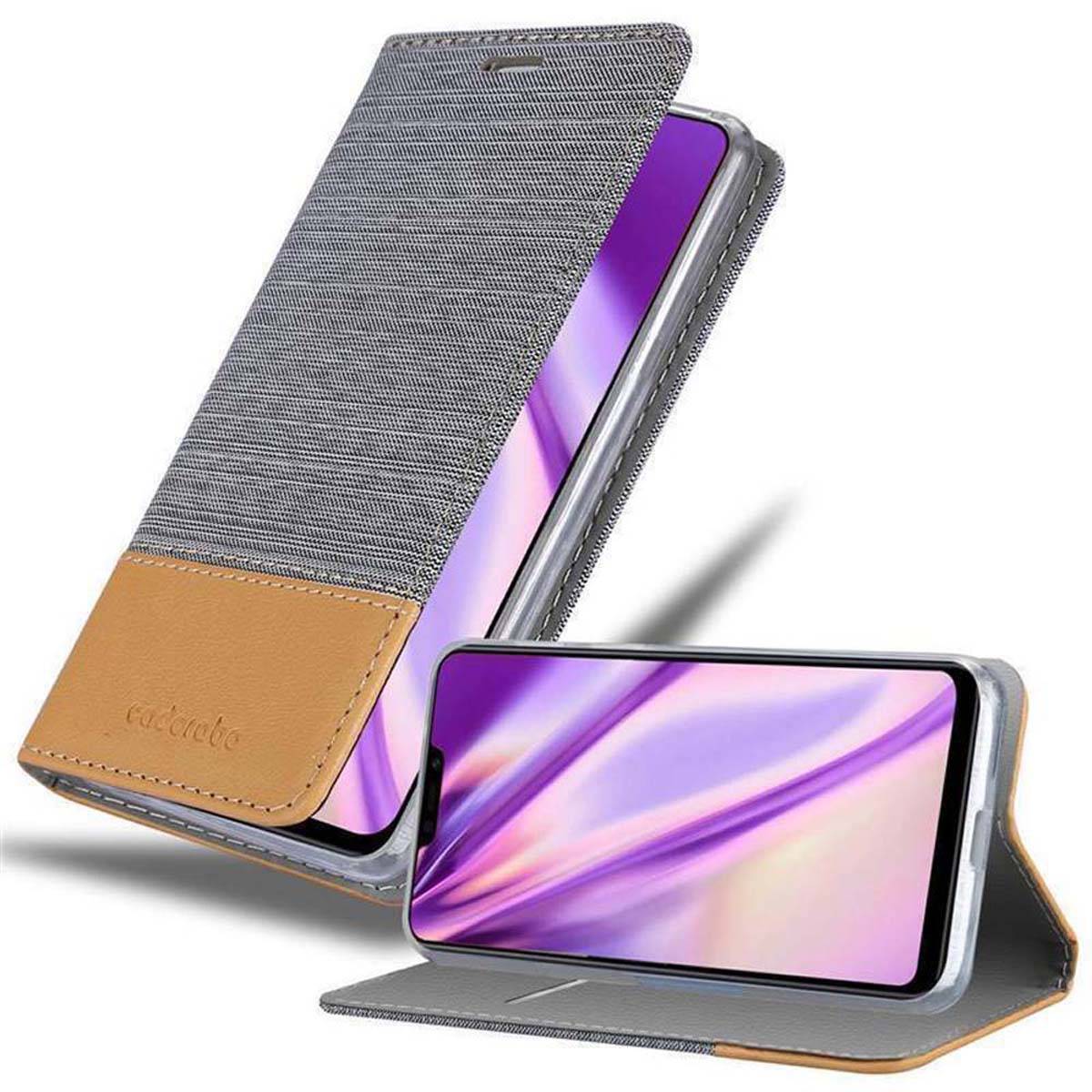 Cadorabo Hülle für Vivo Y85 Schutzhülle in Grau Handy Hülle Etui Book Case Cover