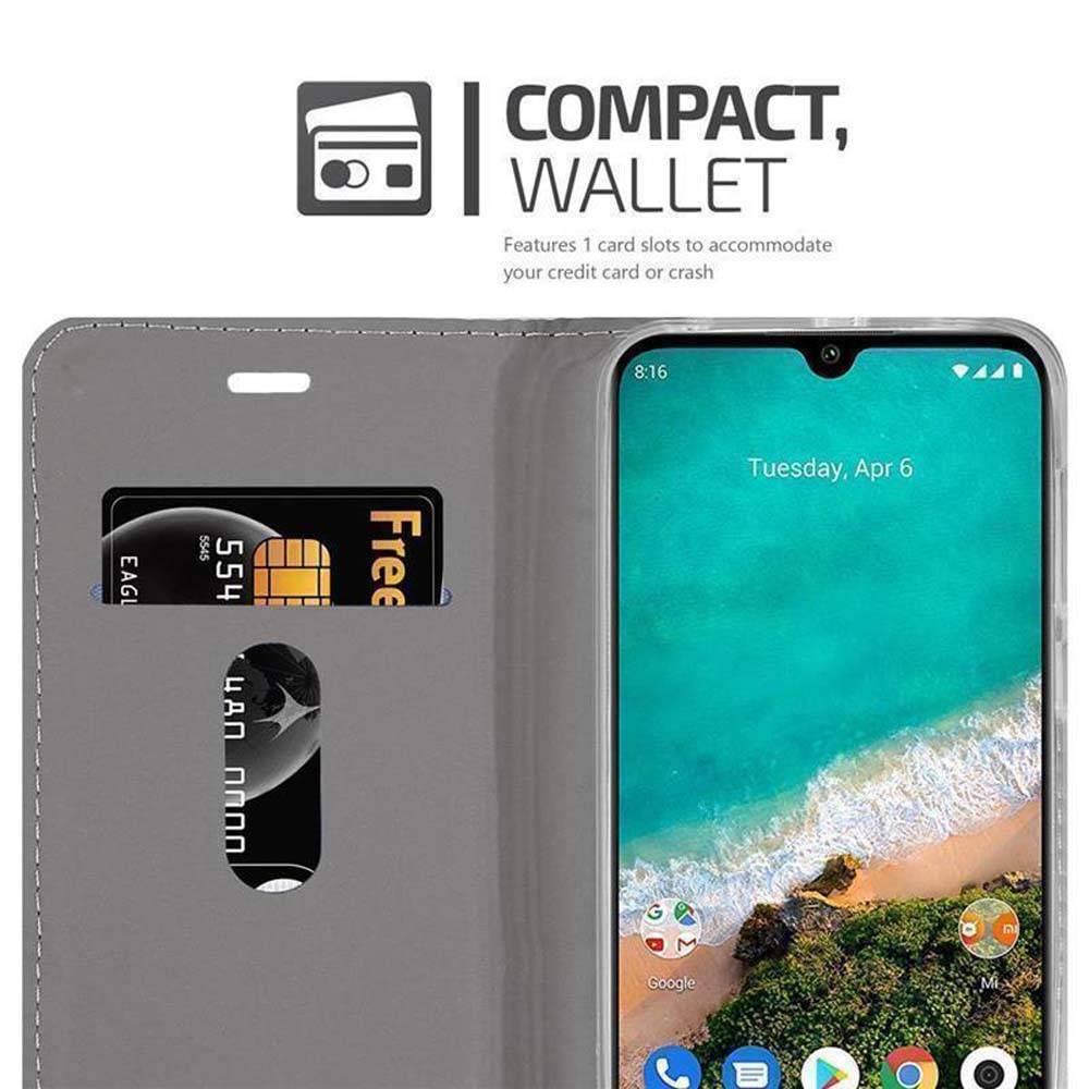 Cadorabo Hülle für Xiaomi Mi CC9 Schutzhülle in Grau Handy Hülle Etui Book Case Cover