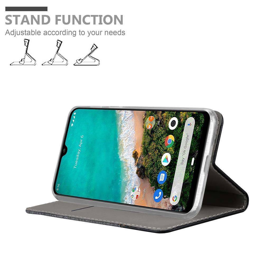 Cadorabo Hülle für Xiaomi Mi CC9 Schutzhülle in Grau Handy Hülle Etui Book Case Cover