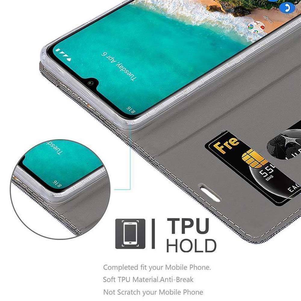 Cadorabo Hülle für Xiaomi Mi CC9 Schutzhülle in Grau Handy Hülle Etui Book Case Cover
