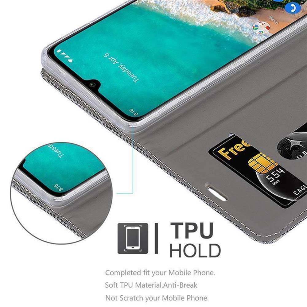 Cadorabo Hülle für Xiaomi Mi CC9 Schutzhülle in Grau Handy Hülle Etui Book Case Cover