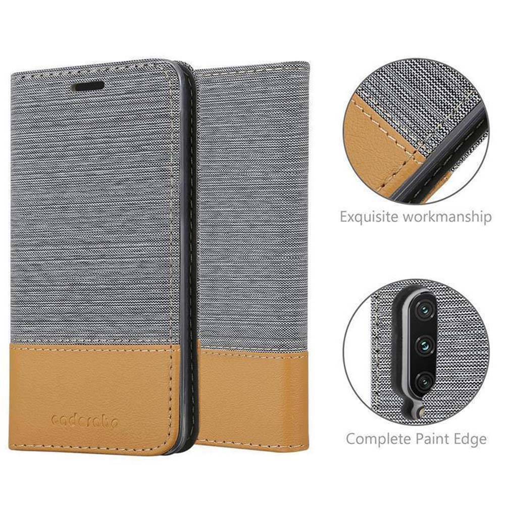 Cadorabo Hülle für Xiaomi Mi CC9 Schutzhülle in Grau Handy Hülle Etui Book Case Cover