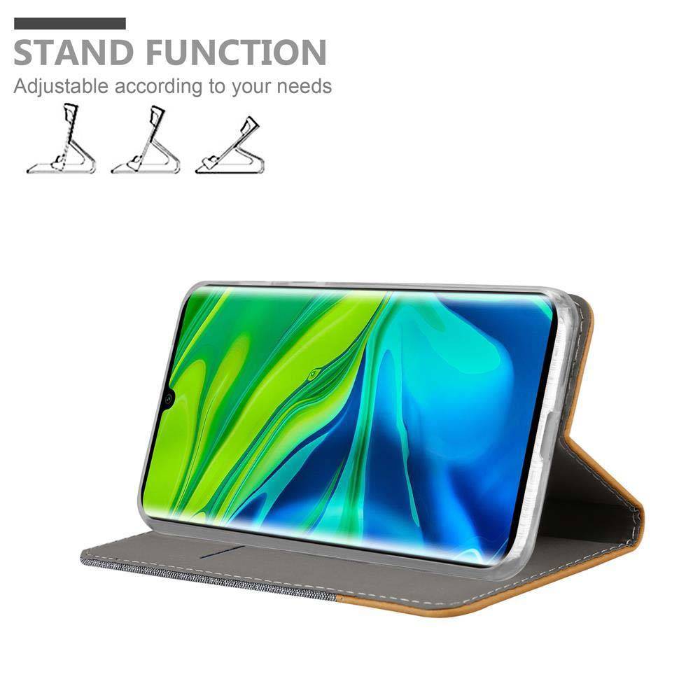 Cadorabo Hülle für Xiaomi RedMi NOTE 10 4G / RedMi NOTE 10S Schutzhülle in Grau Handy Hülle Etui Book Case Cover