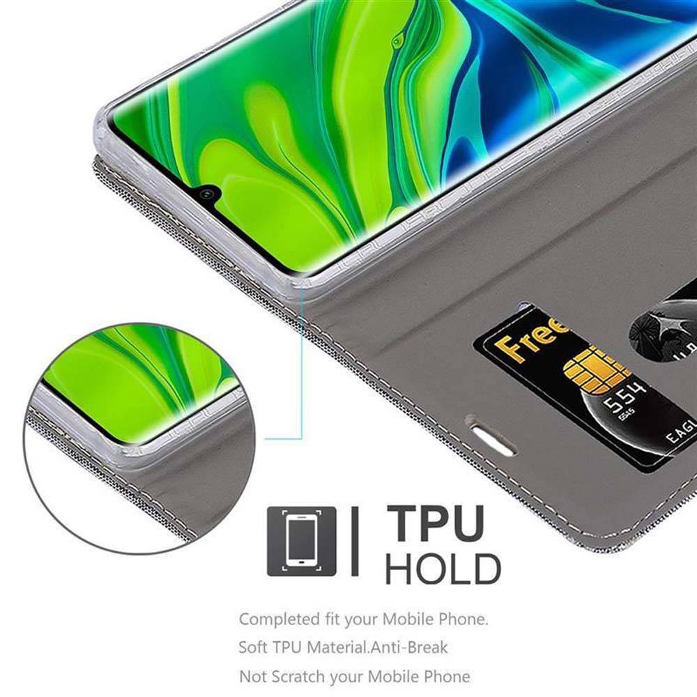 Cadorabo Hülle für Xiaomi RedMi NOTE 10 4G / RedMi NOTE 10S Schutzhülle in Grau Handy Hülle Etui Book Case Cover