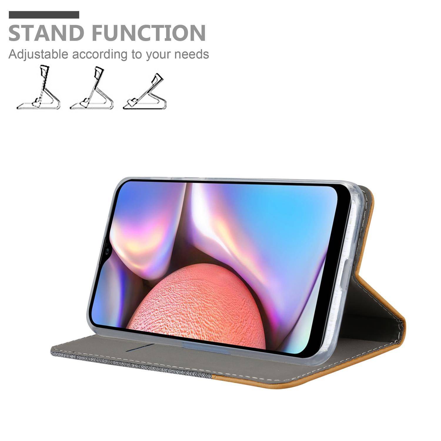 Cadorabo Hülle für Samsung Galaxy A10s / M01s Schutzhülle in Grau Handy Hülle Etui Book Case Cover