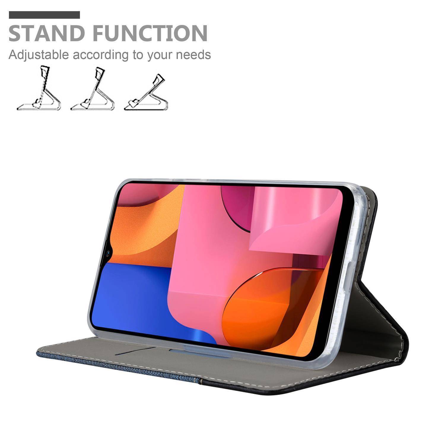 Cadorabo Hülle für Samsung Galaxy A20 / A30 / M10s Schutzhülle in Blau Handy Hülle Etui Book Case Cover