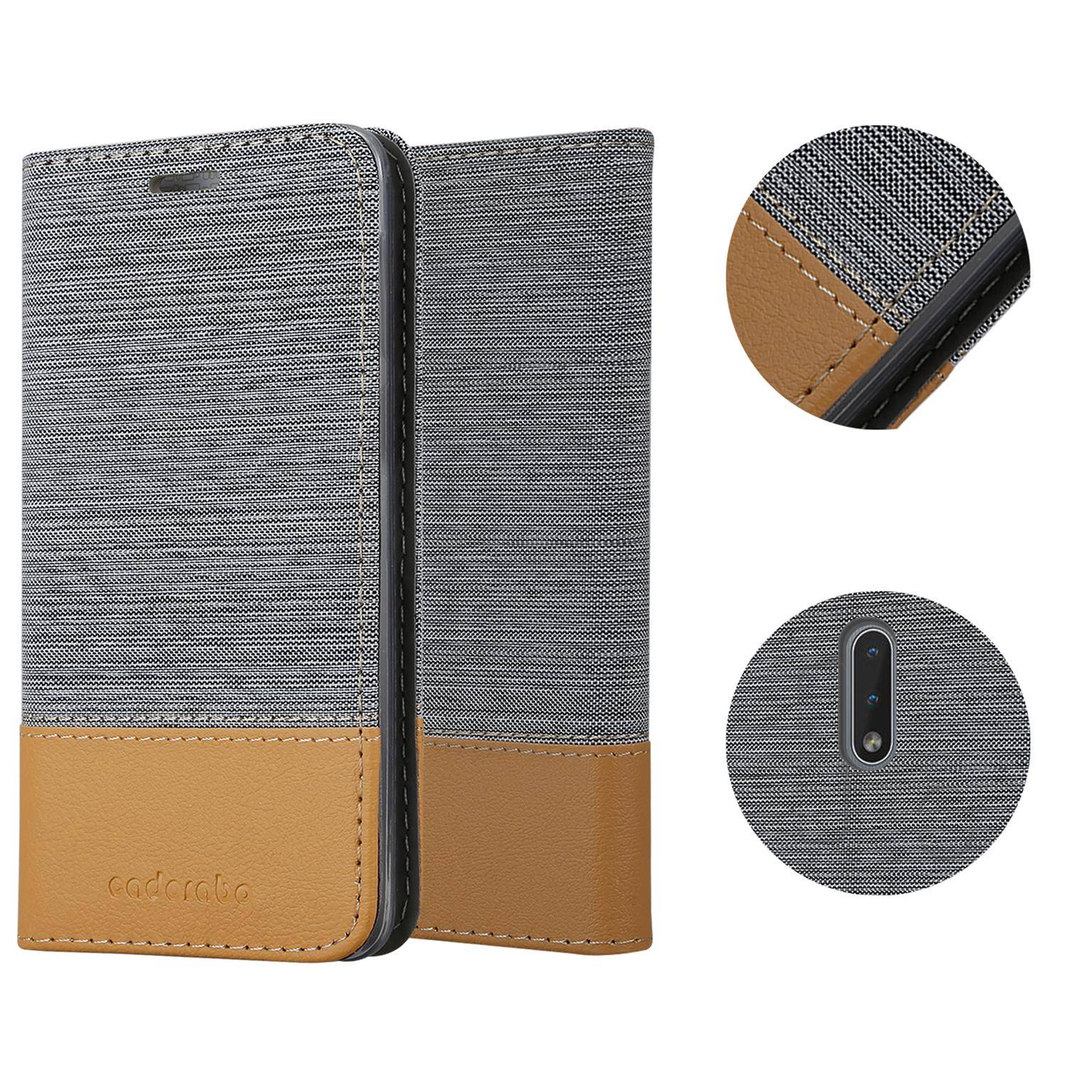 Cadorabo Hülle für Nokia 2.3 Schutzhülle in Grau Handy Hülle Etui Book Case Cover