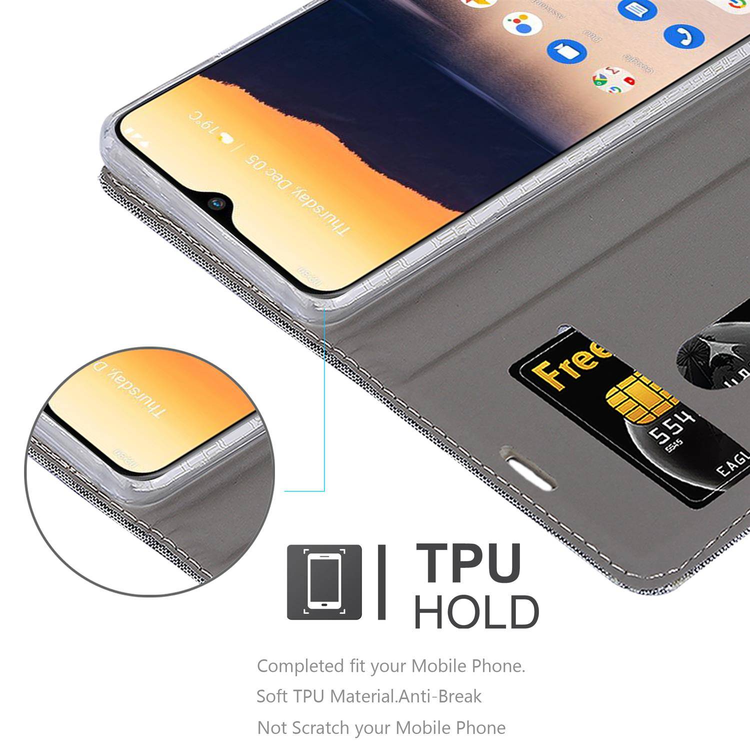 Cadorabo Hülle für Nokia 2.3 Schutzhülle in Grau Handy Hülle Etui Book Case Cover