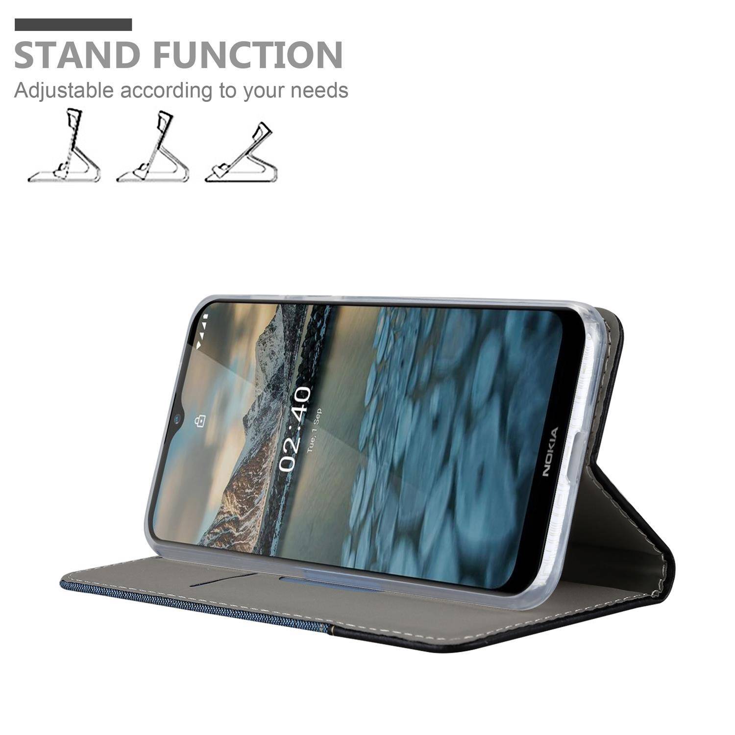 Cadorabo Hülle für Nokia 2.4 Schutzhülle in Blau Handy Hülle Etui Book Case Cover