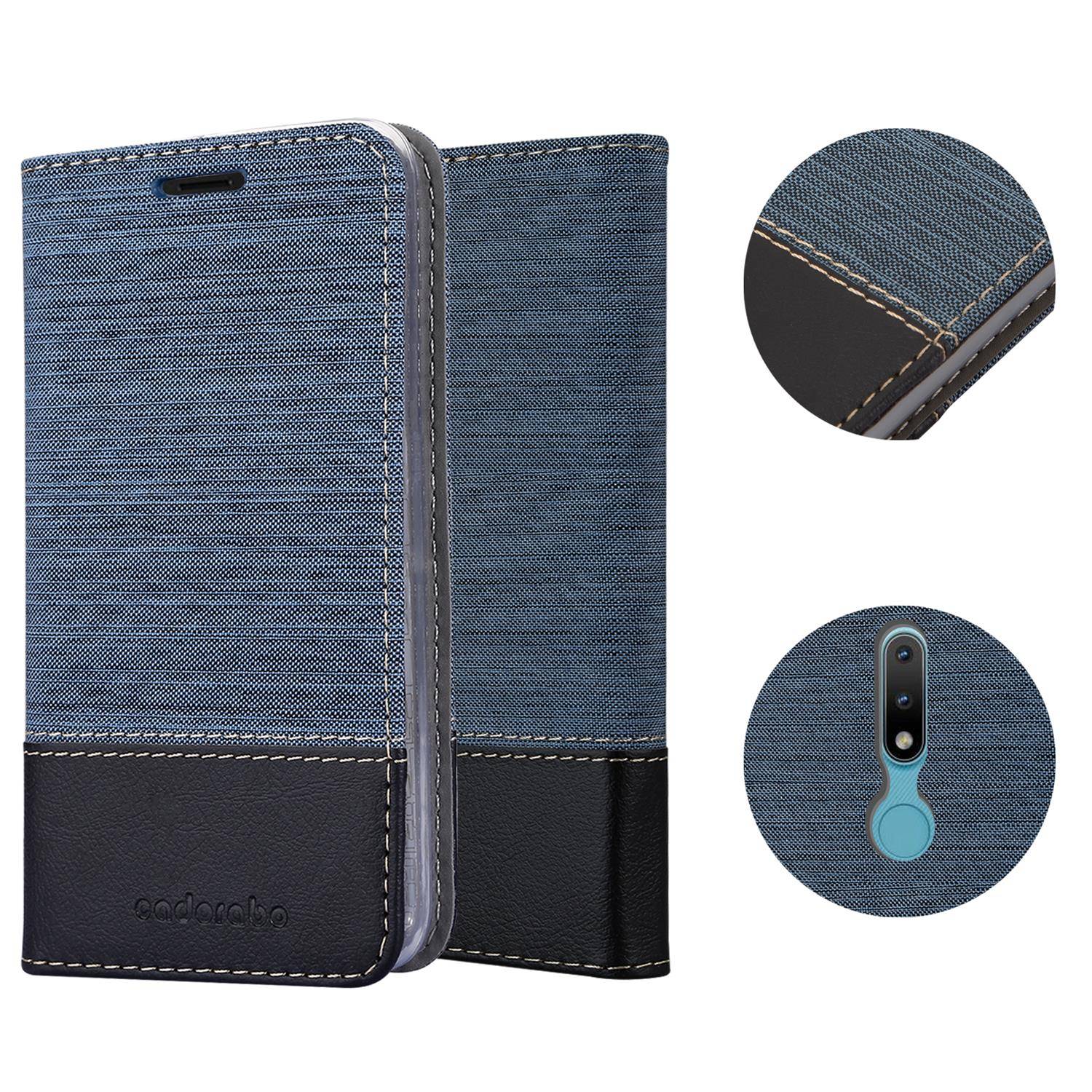 Cadorabo Hülle für Nokia 2.4 Schutzhülle in Blau Handy Hülle Etui Book Case Cover