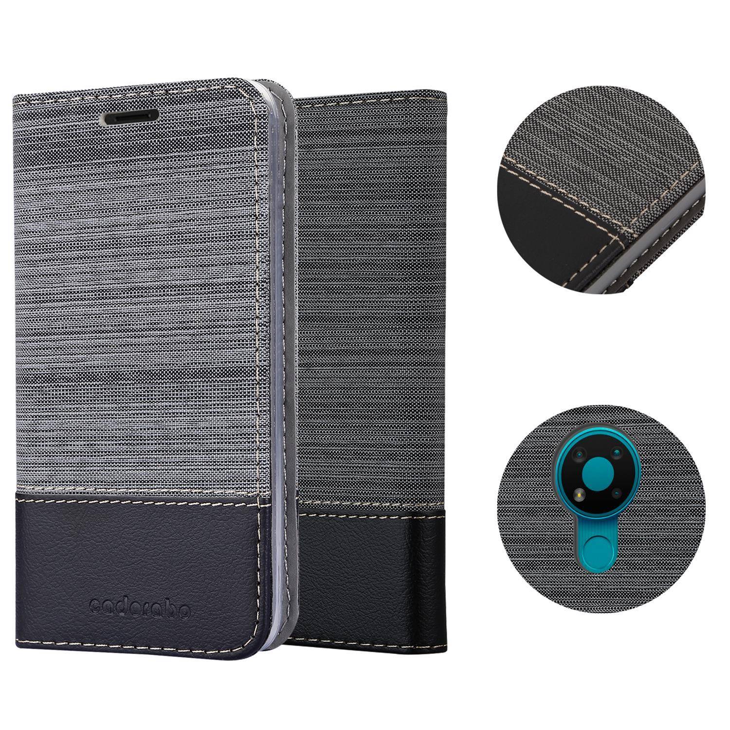 Cadorabo Hülle für Nokia 3.4 Schutzhülle in Grau Handy Hülle Etui Book Case Cover