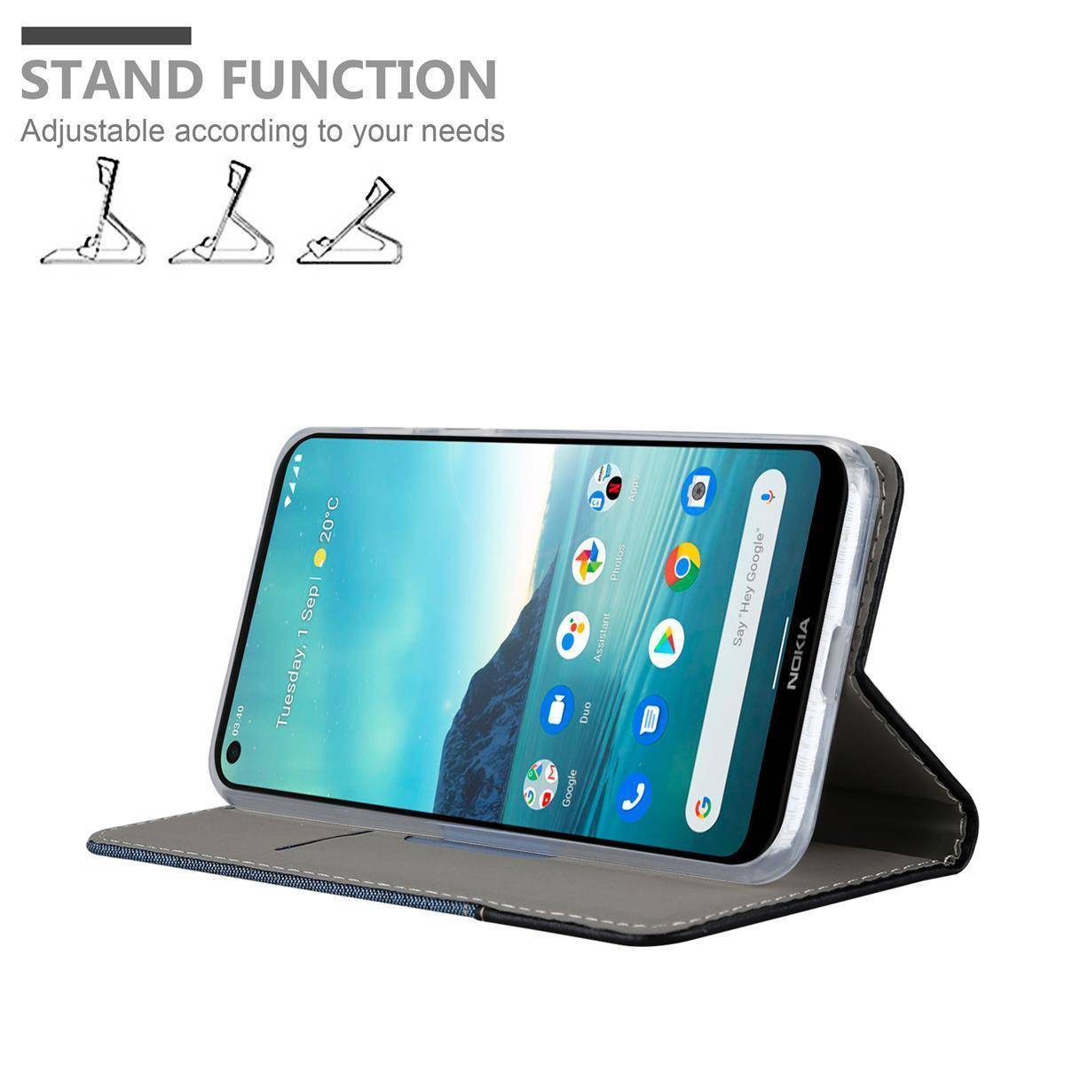 Cadorabo Hülle für Nokia 3.4 Schutzhülle in Blau Handy Hülle Etui Book Case Cover