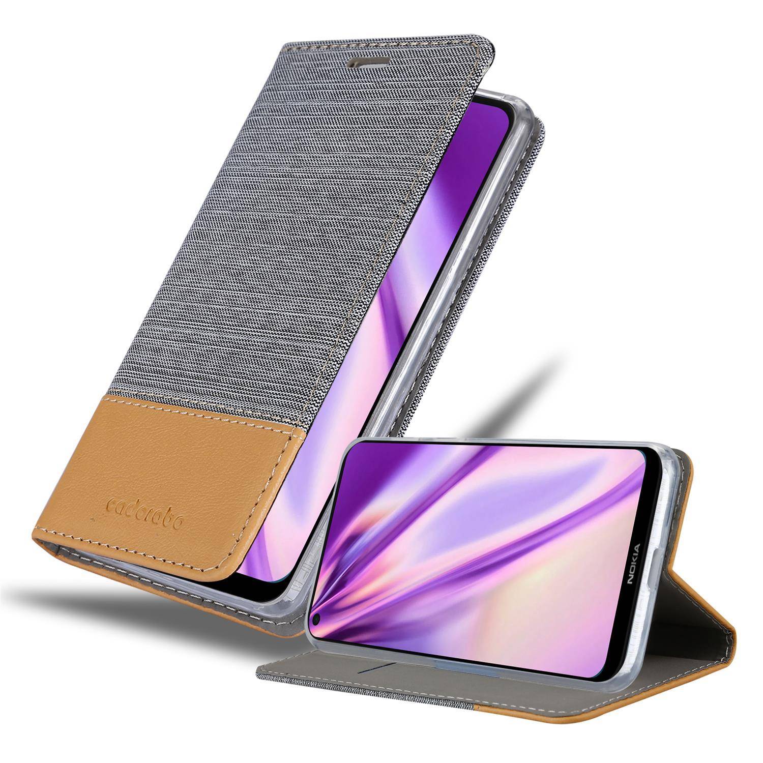 Cadorabo Hülle für Nokia 3.4 Schutzhülle in Grau Handy Hülle Etui Book Case Cover