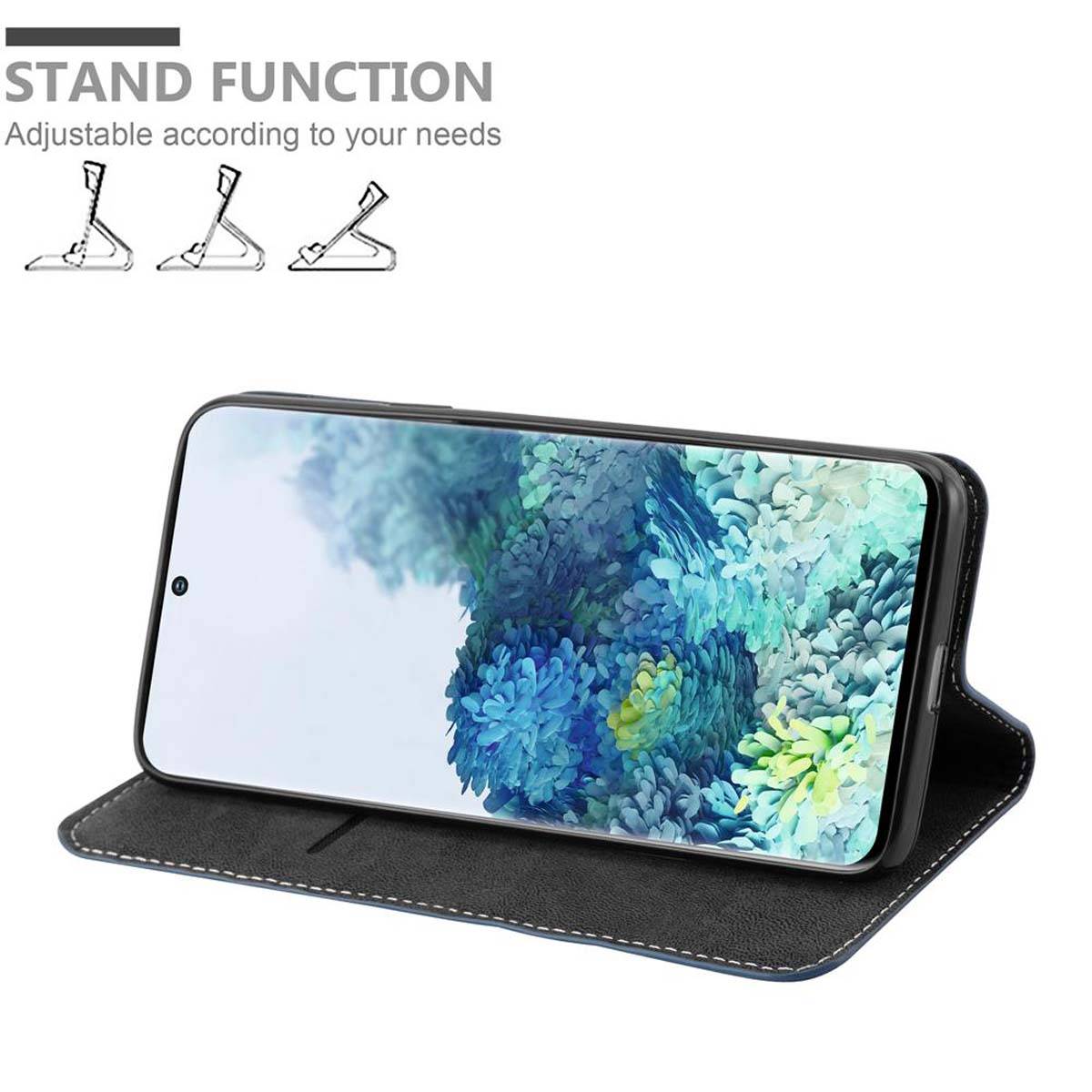 Cadorabo Hülle für Samsung Galaxy S20 Schutzhülle in Blau SHandyhülle Book Case Etui Kunstleder