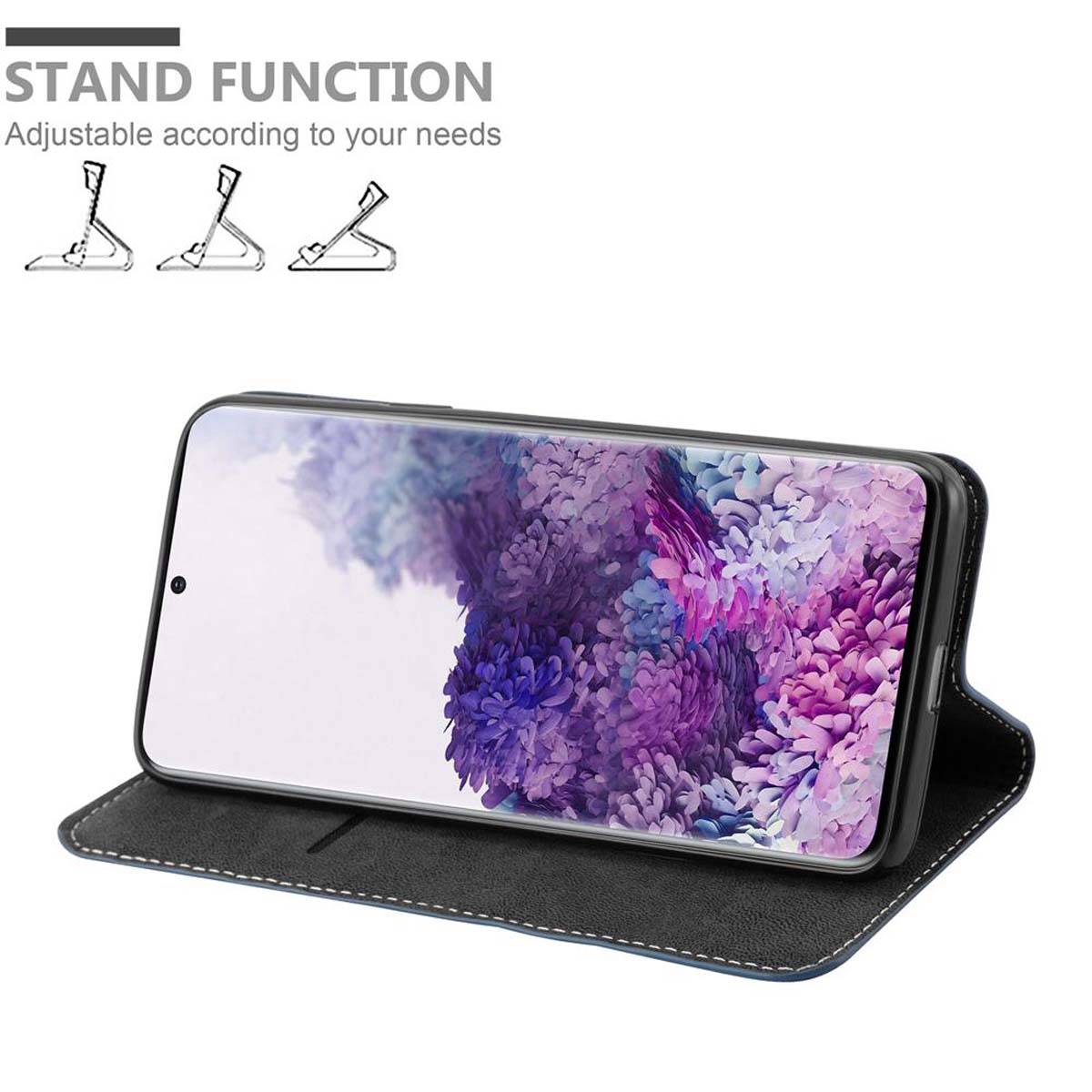 Cadorabo Hülle für Samsung Galaxy S20 PLUS Schutzhülle in Blau SHandyhülle Book Case Etui Kunstleder