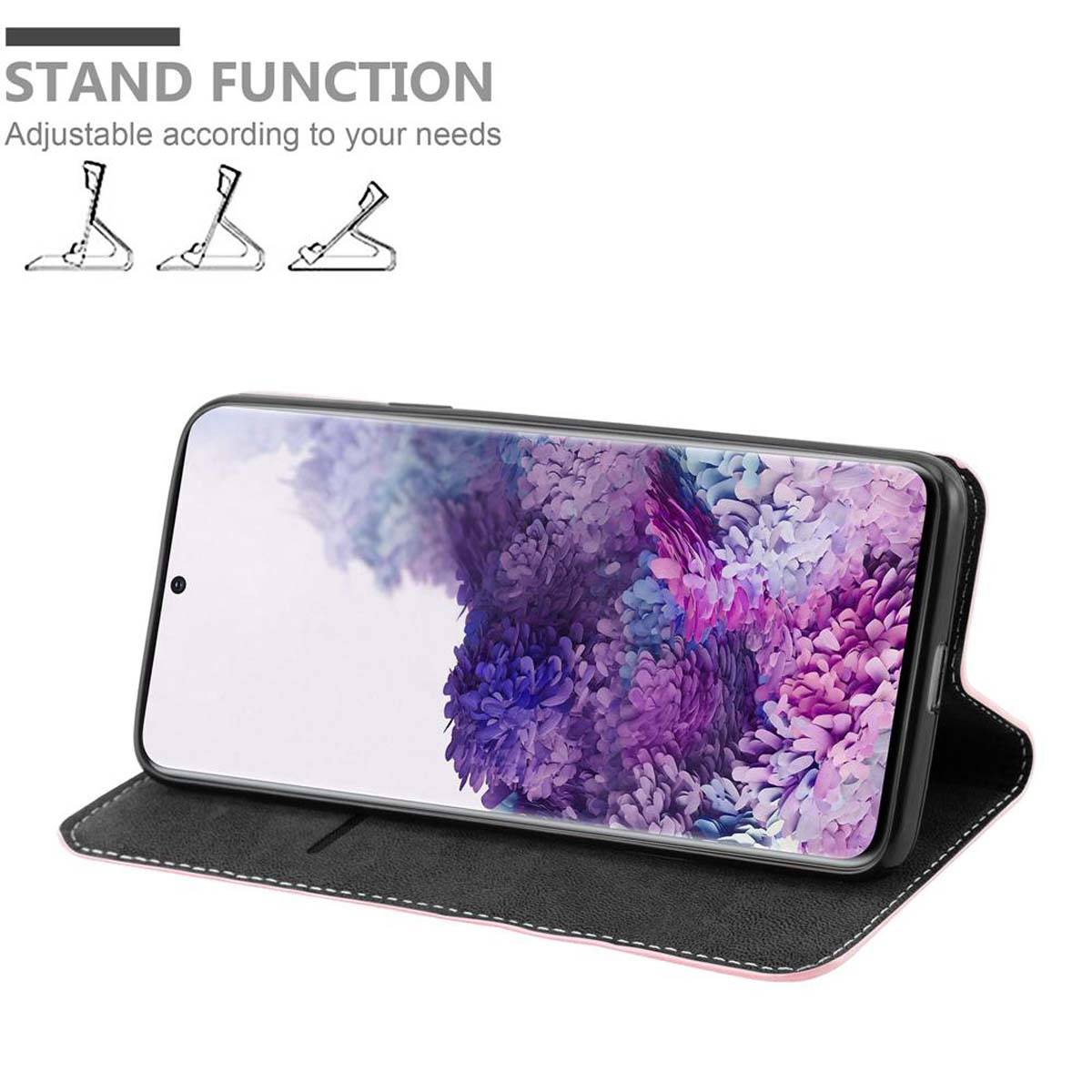 Cadorabo Hülle für Samsung Galaxy S20 PLUS Schutzhülle in Rosa SHandyhülle Book Case Etui Kunstleder
