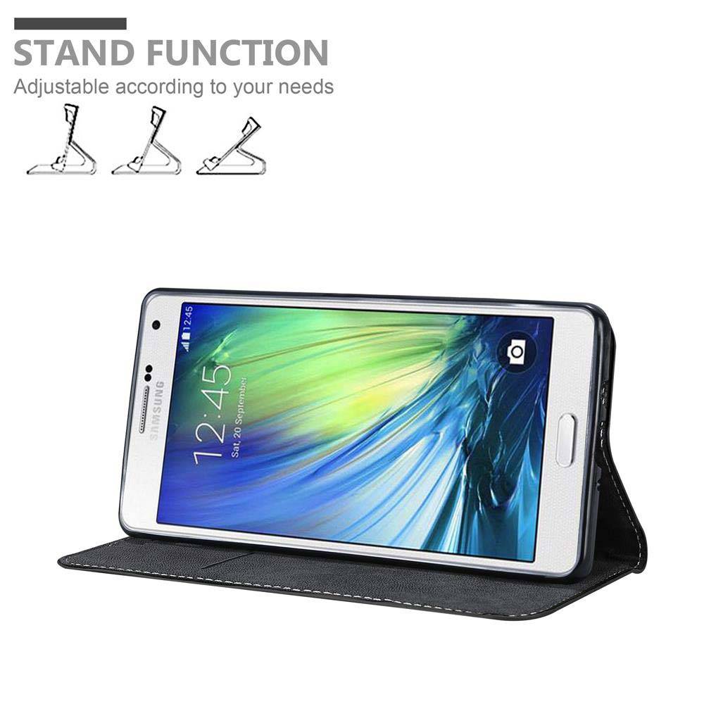 Cadorabo Hülle für Samsung Galaxy A7 2015 Schutzhülle in Schwarz SHandyhülle Book Case Etui Kunstleder