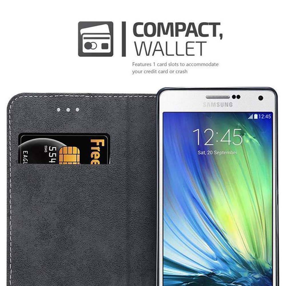 Cadorabo Hülle für Samsung Galaxy A7 2015 Schutzhülle in Schwarz SHandyhülle Book Case Etui Kunstleder