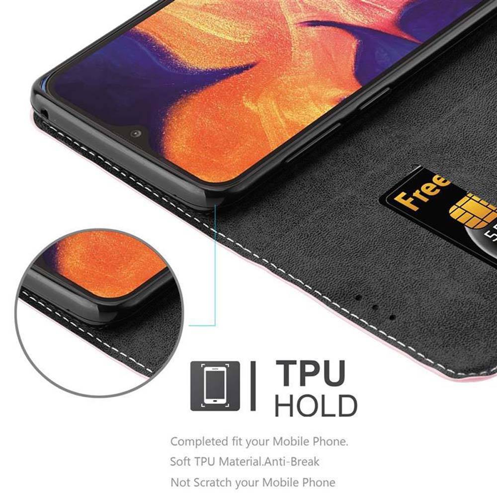 Cadorabo Hülle für Samsung Galaxy A10 / M10 Schutzhülle in Rosa SHandyhülle Book Case Etui Kunstleder
