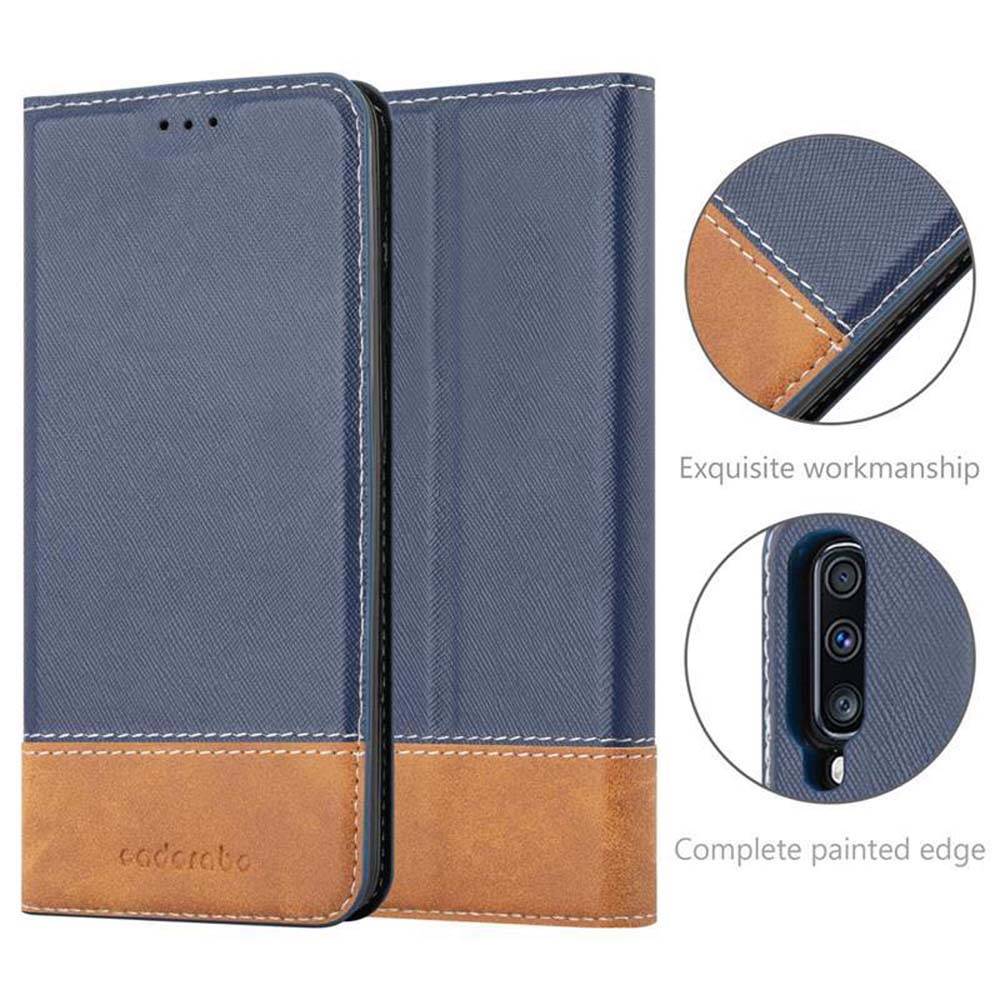 Cadorabo Hülle für Samsung Galaxy A70 / A70s Schutzhülle in Blau SHandyhülle Book Case Etui Kunstleder