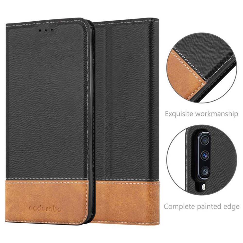 Cadorabo Hülle für Samsung Galaxy A70 / A70s Schutzhülle in Schwarz SHandyhülle Book Case Etui Kunstleder