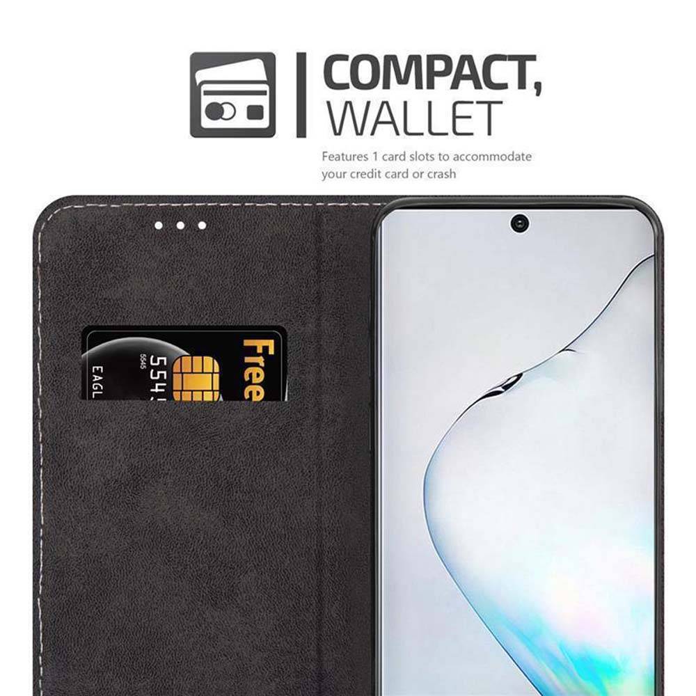 Cadorabo Hülle für Samsung Galaxy NOTE 10 Schutzhülle in Blau SHandyhülle Book Case Etui Kunstleder