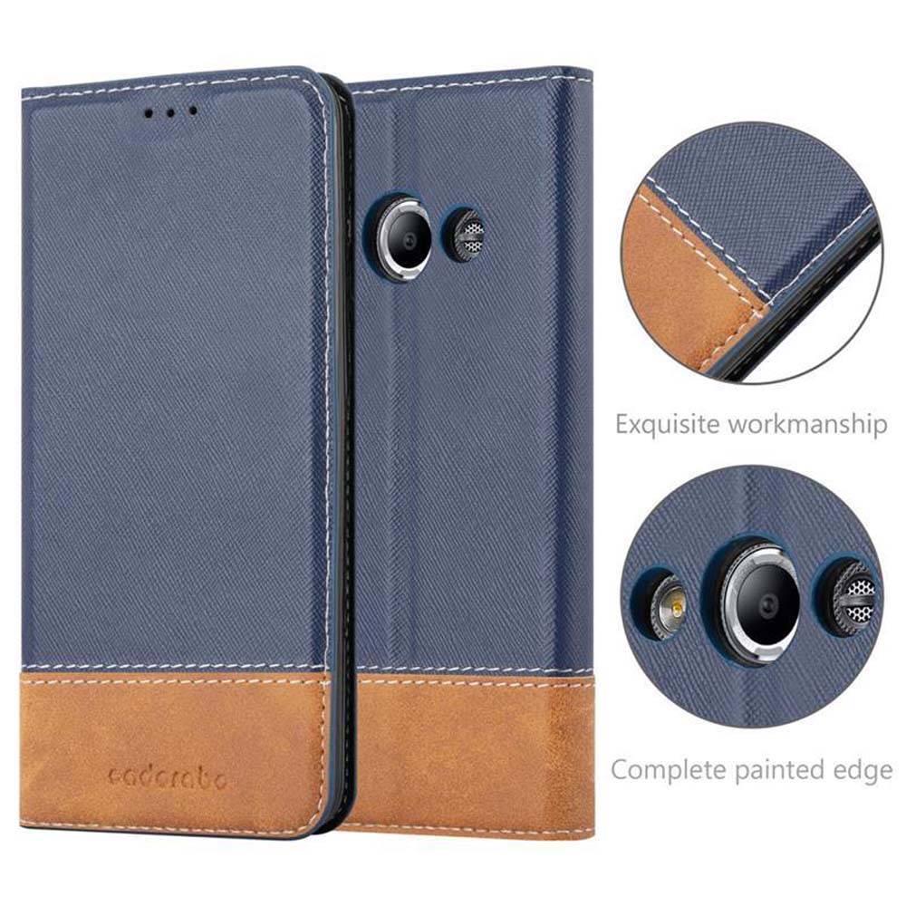 Cadorabo Hülle für Samsung Galaxy XCover 3 Schutzhülle in Blau SHandyhülle Book Case Etui Kunstleder