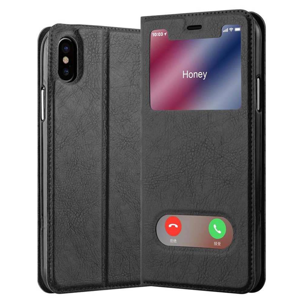 Cadorabo Schutzhülle für Apple iPhone XS MAX Hülle in Schwarz Handyhülle Book Case Cover Etui
