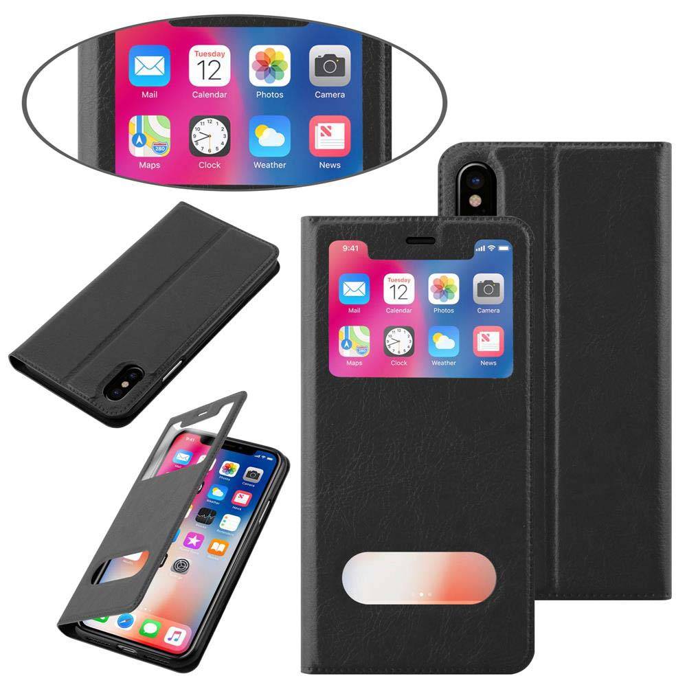 Cadorabo Schutzhülle für Apple iPhone XS MAX Hülle in Schwarz Handyhülle Book Case Cover Etui