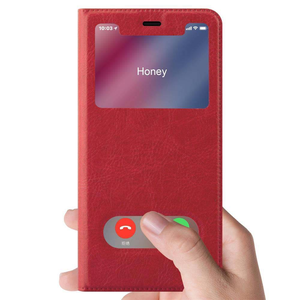 Cadorabo Schutzhülle für Apple iPhone XR Hülle in Rot Handyhülle Book Case Cover Etui