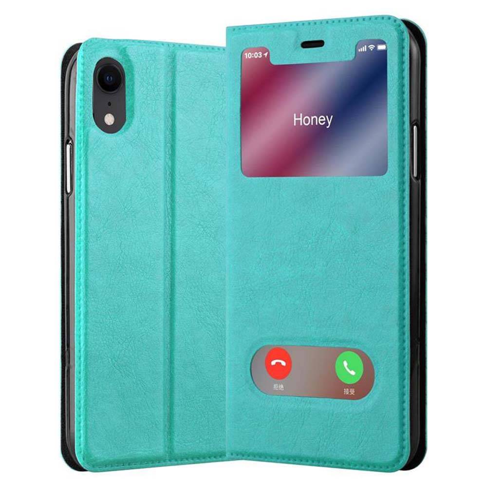 Cadorabo Schutzhülle für Apple iPhone XR Hülle in Türkis Handyhülle Book Case Cover Etui