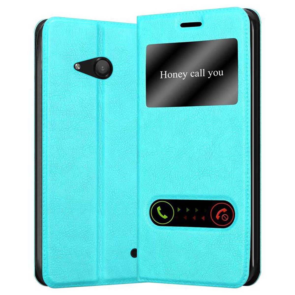 Cadorabo Schutzhülle für Nokia Lumia 550 Hülle in Türkis Handyhülle Book Case Cover Etui