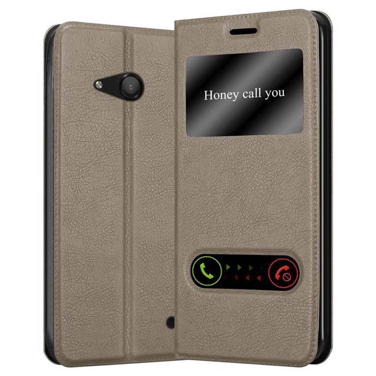 Cadorabo Schutzhülle für Nokia Lumia 550 Hülle in Braun Handyhülle Book Case Cover Etui