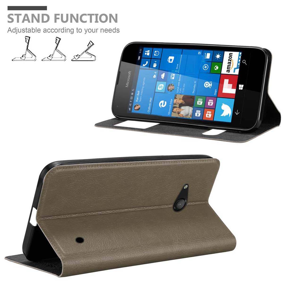 Cadorabo Schutzhülle für Nokia Lumia 550 Hülle in Braun Handyhülle Book Case Cover Etui