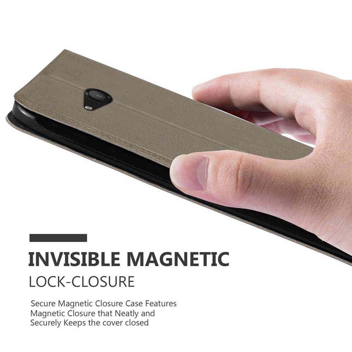 Cadorabo Schutzhülle für Nokia Lumia 550 Hülle in Braun Handyhülle Book Case Cover Etui