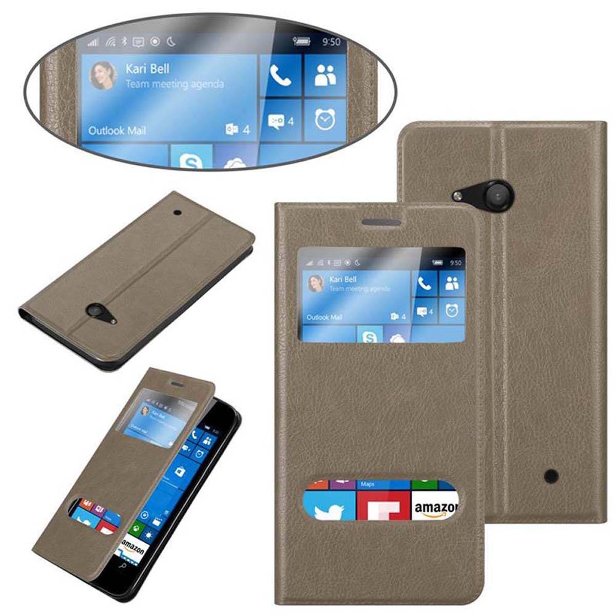 Cadorabo Schutzhülle für Nokia Lumia 550 Hülle in Braun Handyhülle Book Case Cover Etui