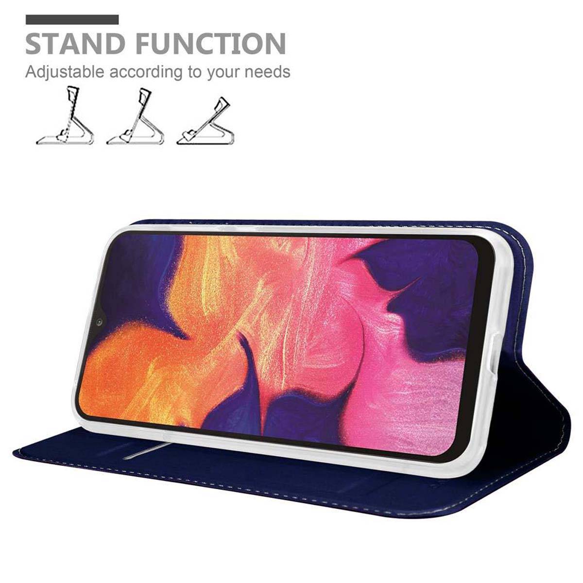 Cadorabo Handyhülle für Samsung Galaxy A10 / M10 Schutz Hülle in Blau Cover Etui Book Case Booklet