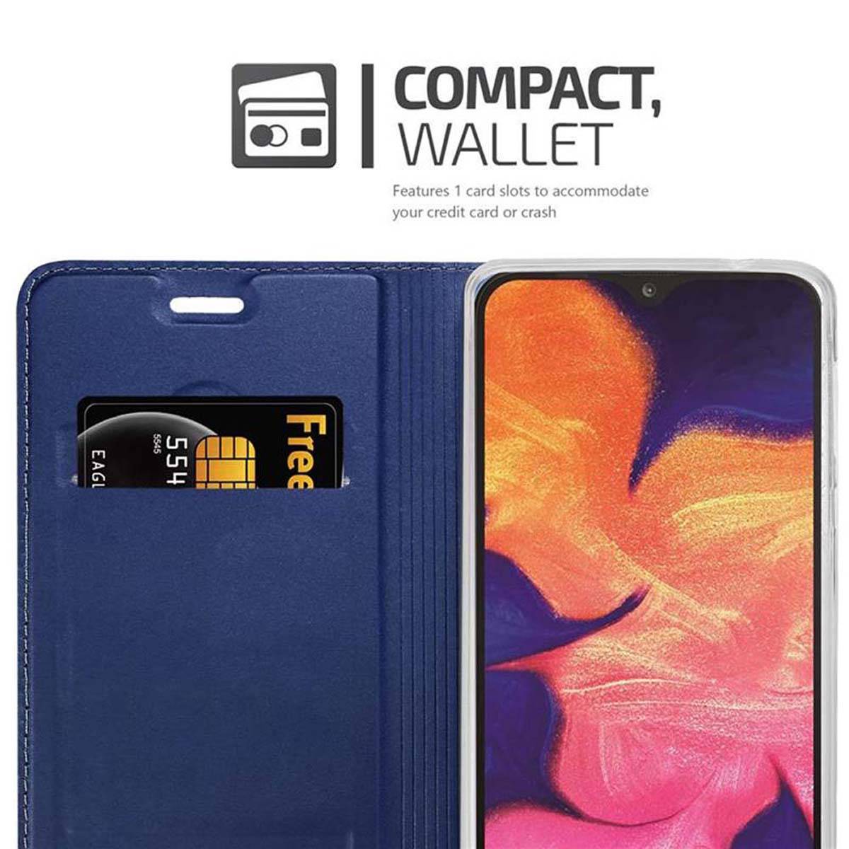 Cadorabo Handyhülle für Samsung Galaxy A10 / M10 Schutz Hülle in Blau Cover Etui Book Case Booklet