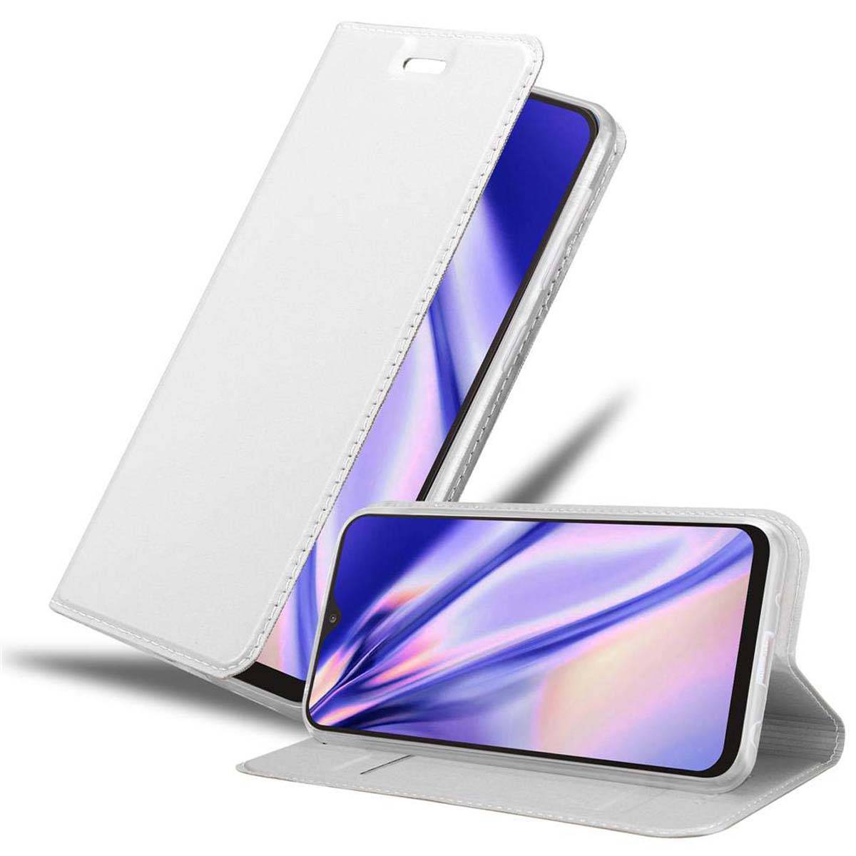 Cadorabo Handyhülle für Samsung Galaxy A10 / M10 Schutz Hülle in Silber Cover Etui Book Case Booklet