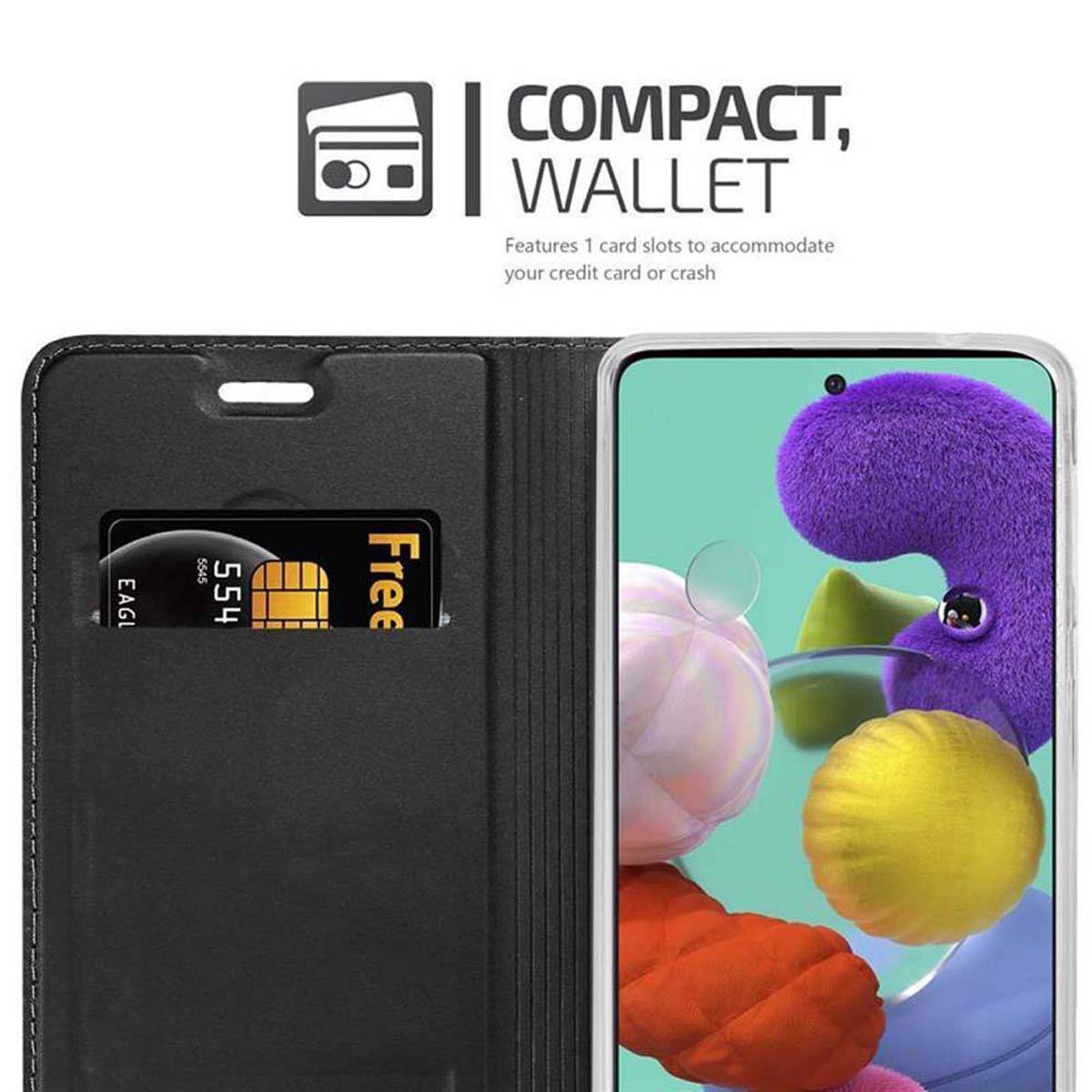Cadorabo Handyhülle für Samsung Galaxy A51 4G / M40s Schutz Hülle in Schwarz Cover Etui Book Case Booklet