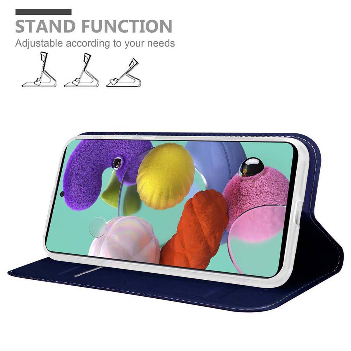 Cadorabo Handyhülle für Samsung Galaxy A51 4G / M40s Schutz Hülle in Blau Cover Etui Book Case Booklet