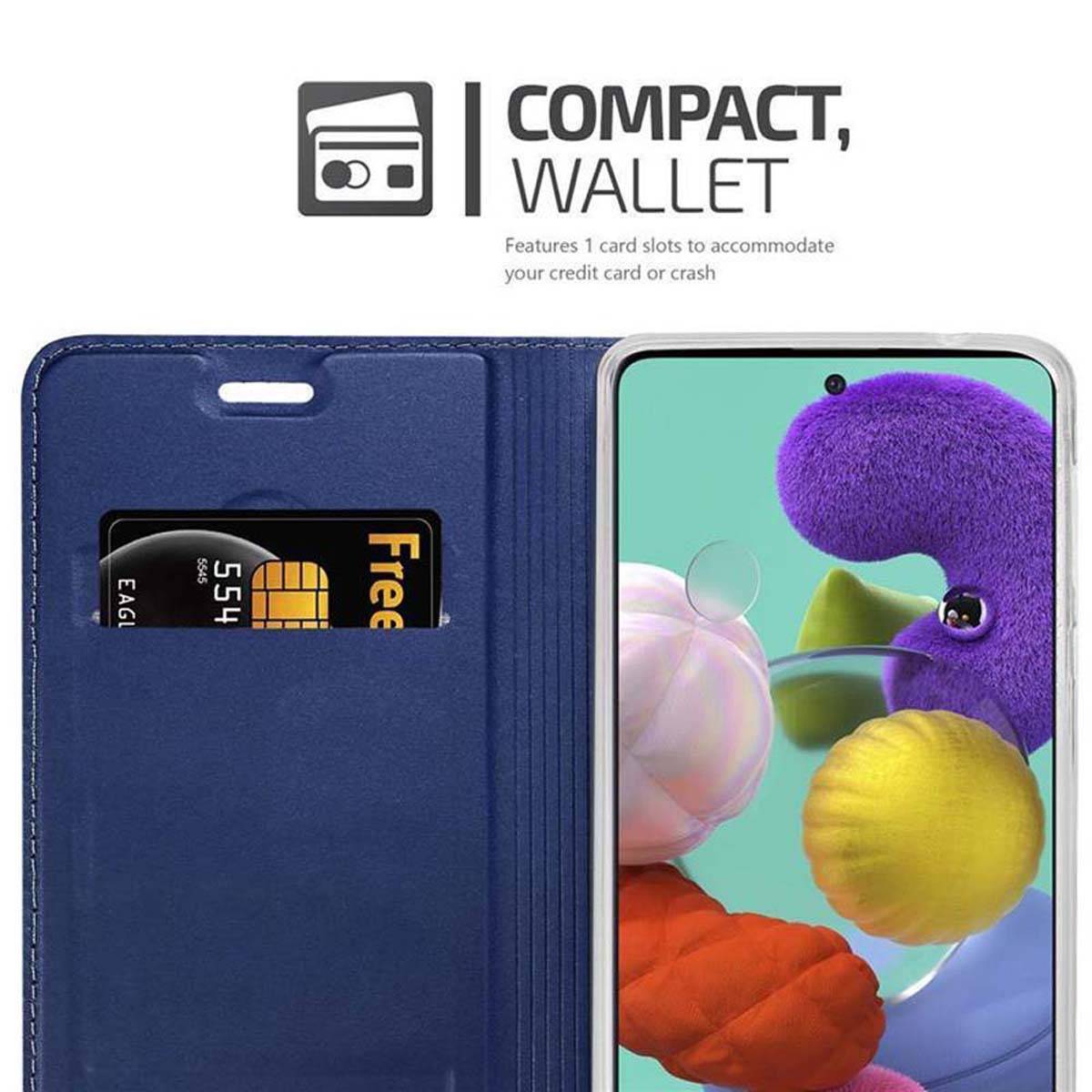 Cadorabo Handyhülle für Samsung Galaxy A51 4G / M40s Schutz Hülle in Blau Cover Etui Book Case Booklet