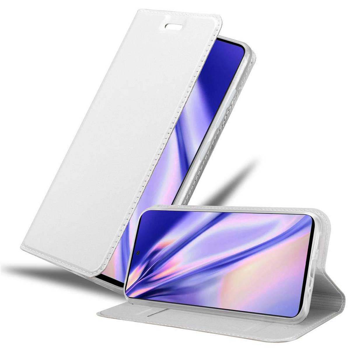 Cadorabo Handyhülle für Samsung Galaxy A51 4G / M40s Schutz Hülle in Silber Cover Etui Book Case Booklet