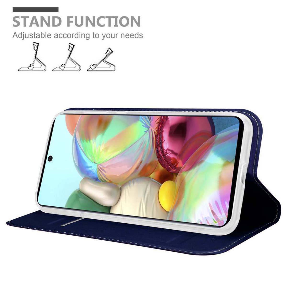 Cadorabo Handyhülle für Samsung Galaxy A71 4G Schutz Hülle in Blau Cover Etui Book Case Booklet